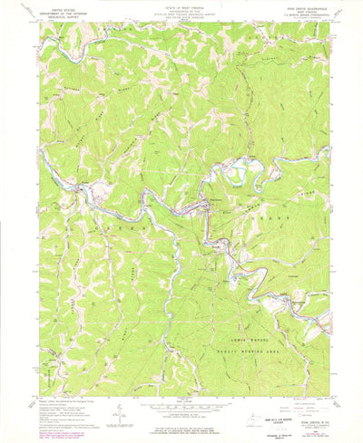 United States Geological Survey Pine Grove, WV (1960, 24000-Scale) digital map