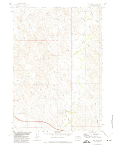 United States Geological Survey Pine Gulch, WY (1972, 24000-Scale) digital map