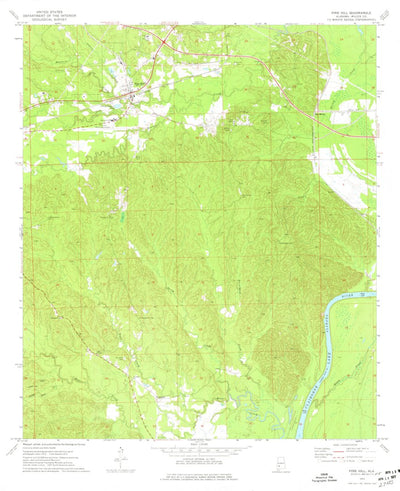 United States Geological Survey Pine Hill, AL (1973, 24000-Scale) digital map
