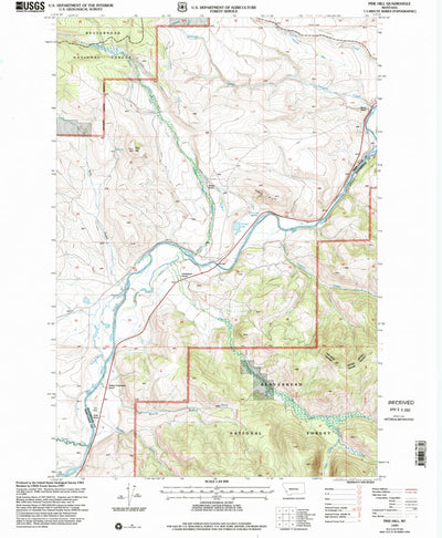 United States Geological Survey Pine Hill, MT (1997, 24000-Scale) digital map