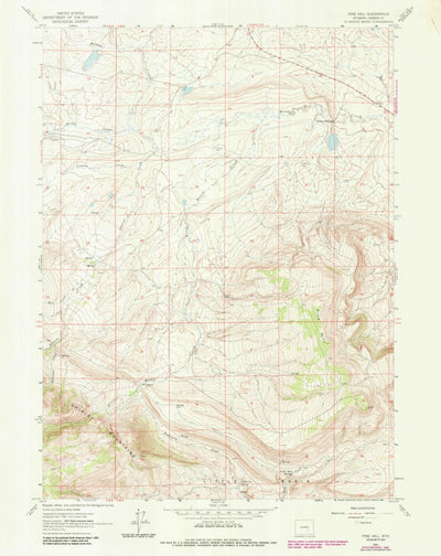 United States Geological Survey Pine Hill, WY (1961, 24000-Scale) digital map