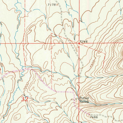 United States Geological Survey Pine Hill, WY (1961, 24000-Scale) digital map
