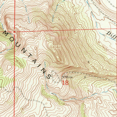 United States Geological Survey Pine Hill, WY (1961, 24000-Scale) digital map
