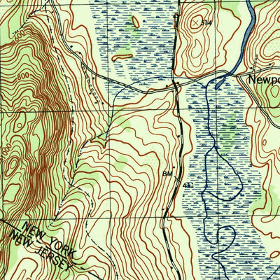United States Geological Survey Pine Island, NY-NJ (1943, 31680-Scale) digital map