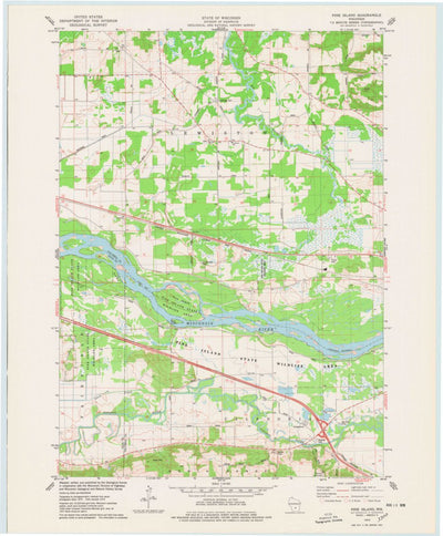 United States Geological Survey Pine Island, WI (1975, 24000-Scale) digital map
