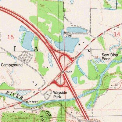 United States Geological Survey Pine Island, WI (1975, 24000-Scale) digital map