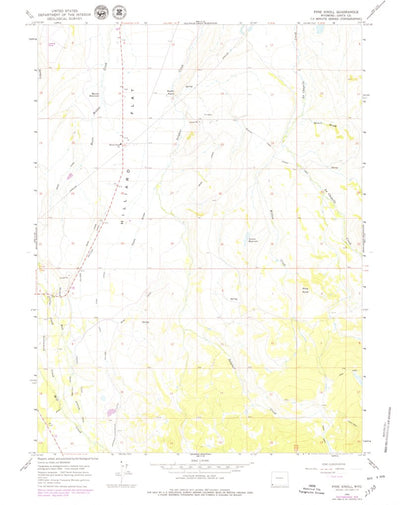 United States Geological Survey Pine Knoll, WY (1965, 24000-Scale) digital map
