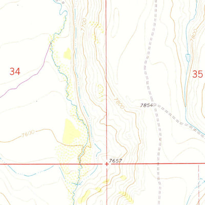 United States Geological Survey Pine Knoll, WY (1965, 24000-Scale) digital map