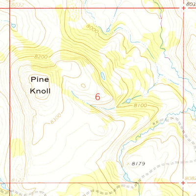 United States Geological Survey Pine Knoll, WY (1965, 24000-Scale) digital map