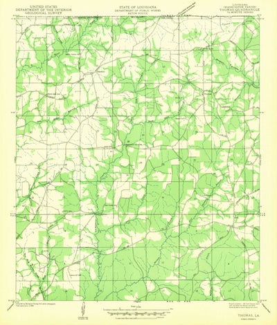 United States Geological Survey Pine, LA (1942, 31680-Scale) digital map