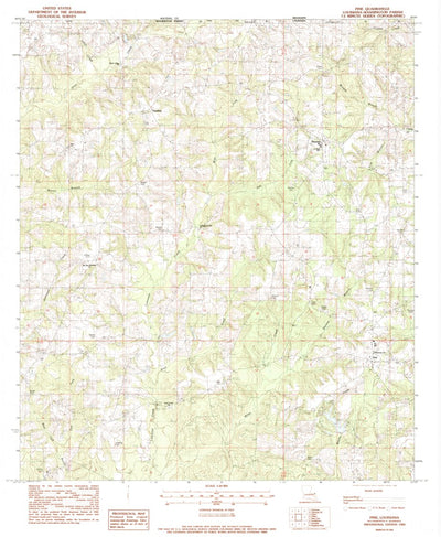 United States Geological Survey Pine, LA (1983, 24000-Scale) digital map