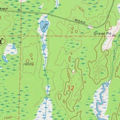 United States Geological Survey Pine Lake, WI-MI (1973, 24000-Scale) digital map