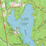 United States Geological Survey Pine Lake, WI-MI (1973, 24000-Scale) digital map