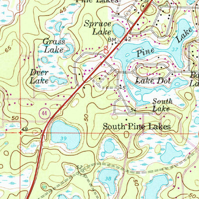 United States Geological Survey Pine Lakes, FL (1962, 24000-Scale) digital map