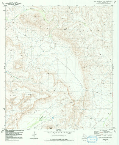 United States Geological Survey Pine Mountain East, TX (1983, 24000-Scale) digital map