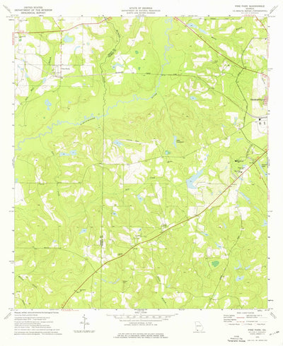 United States Geological Survey Pine Park, GA (1974, 24000-Scale) digital map