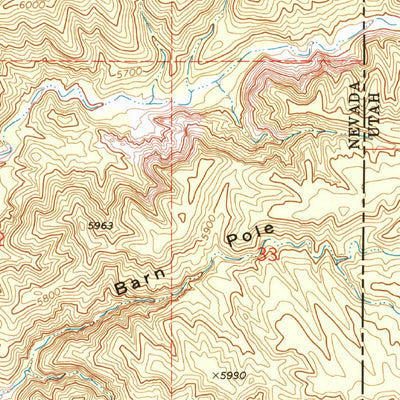 United States Geological Survey Pine Park, UT-NV (1972, 24000-Scale) digital map