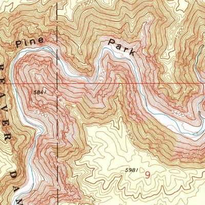United States Geological Survey Pine Park, UT-NV (1972, 24000-Scale) digital map