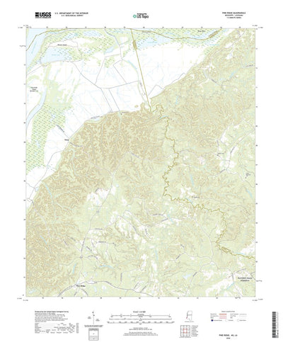 United States Geological Survey Pine Ridge, MS (2020, 24000-Scale) digital map