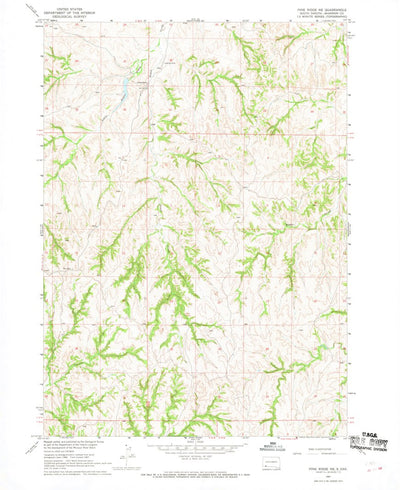 United States Geological Survey Pine Ridge NE, SD (1967, 24000-Scale) digital map