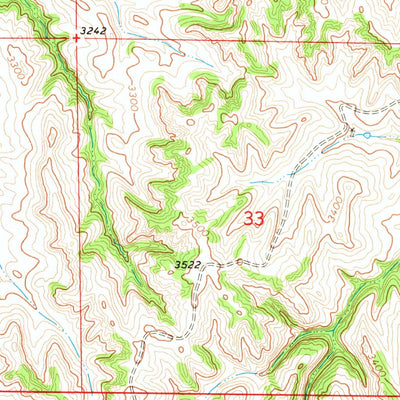 United States Geological Survey Pine Ridge NE, SD (1967, 24000-Scale) digital map