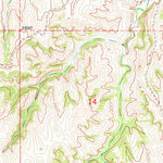 United States Geological Survey Pine Ridge SW, SD (1967, 24000-Scale) digital map