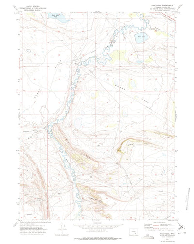 United States Geological Survey Pine Ridge, WY (1971, 24000-Scale) digital map