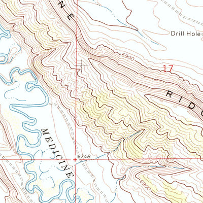United States Geological Survey Pine Ridge, WY (1971, 24000-Scale) digital map