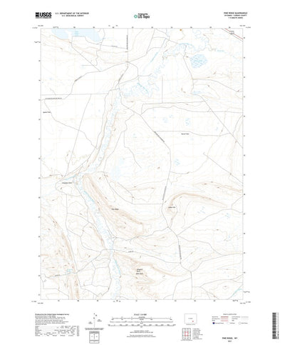 United States Geological Survey Pine Ridge, WY (2021, 24000-Scale) digital map