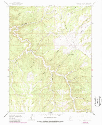 United States Geological Survey Pine Spring Canyon, UT (1966, 24000-Scale) digital map