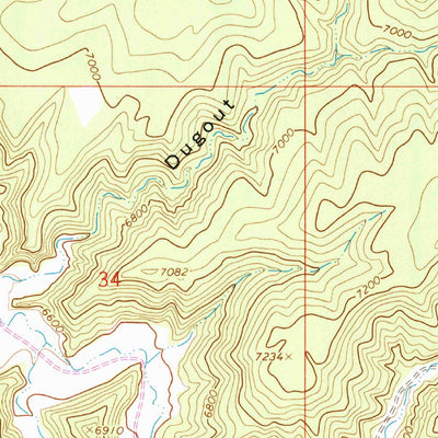 United States Geological Survey Pine Spring Canyon, UT (1966, 24000-Scale) digital map