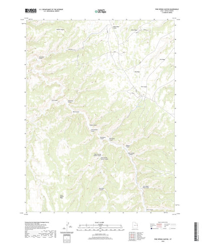 United States Geological Survey Pine Spring Canyon, UT (2020, 24000-Scale) digital map