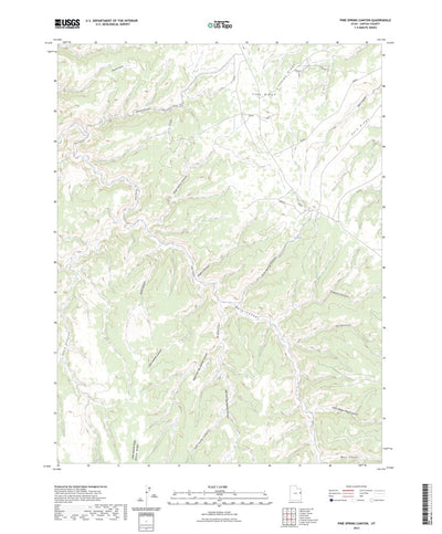 United States Geological Survey Pine Spring Canyon, UT (2023, 24000-Scale) digital map