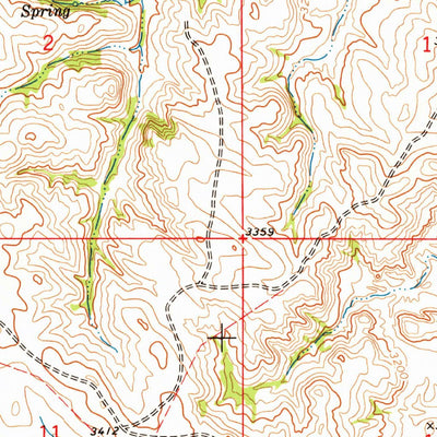 United States Geological Survey Pine Spring, SD (1974, 24000-Scale) digital map