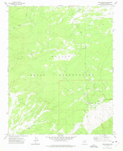 United States Geological Survey Pine Springs, AZ (1971, 24000-Scale) digital map