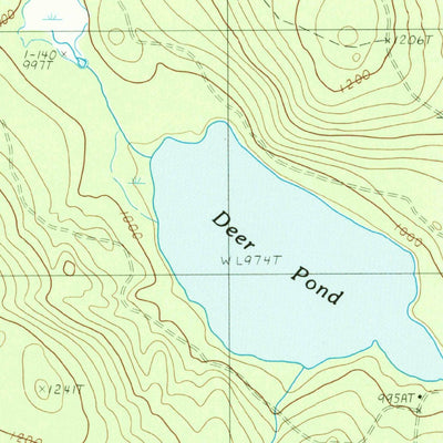 United States Geological Survey Pine Stream Flowage, ME (1988, 24000-Scale) digital map