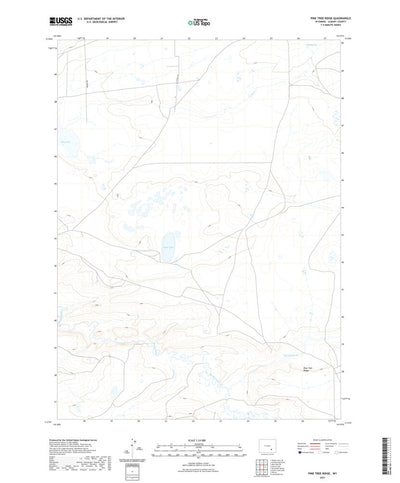 United States Geological Survey Pine Tree Ridge, WY (2021, 24000-Scale) digital map