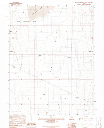 United States Geological Survey Pine Valley Hardpan South, UT (1989, 24000-Scale) digital map