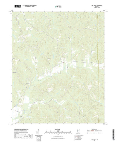 United States Geological Survey Pine Valley, MS (2021, 24000-Scale) digital map