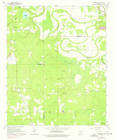 United States Geological Survey Pinebergen, AR (1964, 24000-Scale) digital map