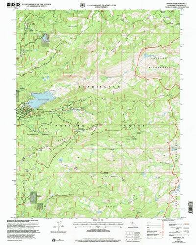 United States Geological Survey Pinecrest, CA (2001, 24000-Scale) digital map