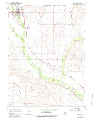 United States Geological Survey Pinedale, WY (1964, 24000-Scale) digital map