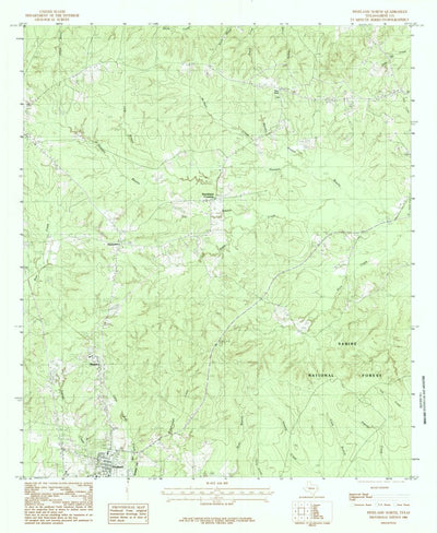 United States Geological Survey Pineland North, TX (1984, 24000-Scale) digital map