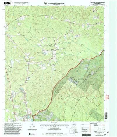 United States Geological Survey Pineland North, TX (2003, 24000-Scale) digital map