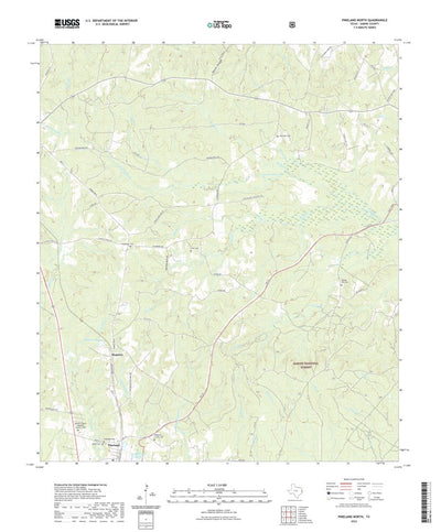 United States Geological Survey Pineland North, TX (2022, 24000-Scale) digital map