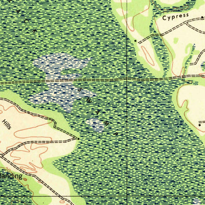United States Geological Survey Pineland, SC-GA (1943, 62500-Scale) digital map