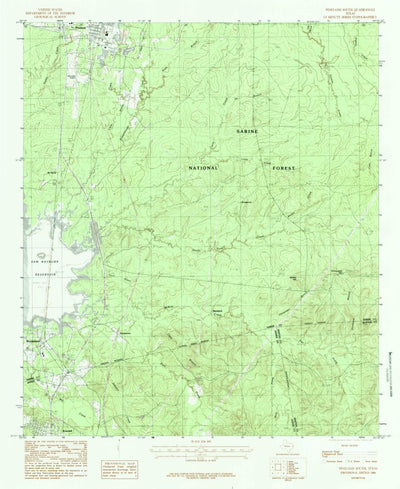 United States Geological Survey Pineland South, TX (1984, 24000-Scale) digital map