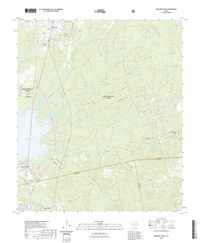 United States Geological Survey Pineland South, TX (2022, 24000-Scale) digital map