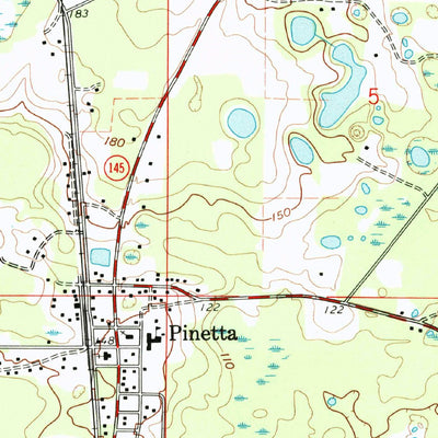 United States Geological Survey Pinetta, FL (1960, 24000-Scale) digital map