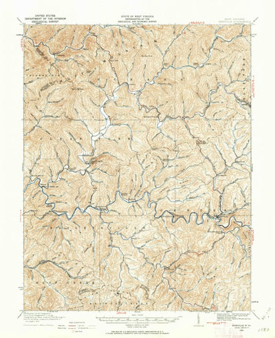United States Geological Survey Pineville, WV (1910, 62500-Scale) digital map
